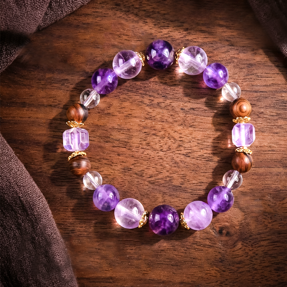 Pulsera de cristal de energía de fuego de la montaña Wudang