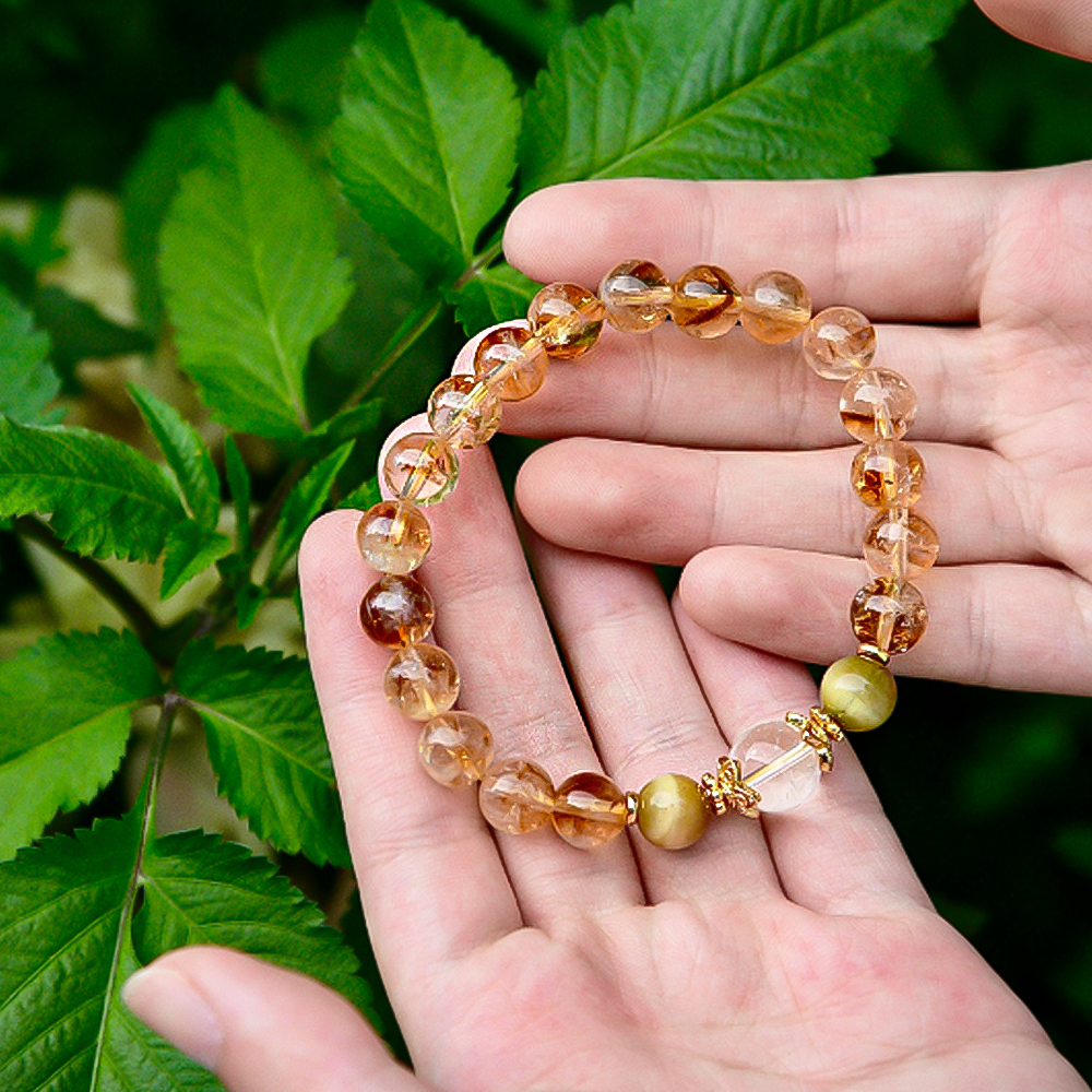 Pulsera de citrino de la pirámide de la riqueza de la montaña Wudang