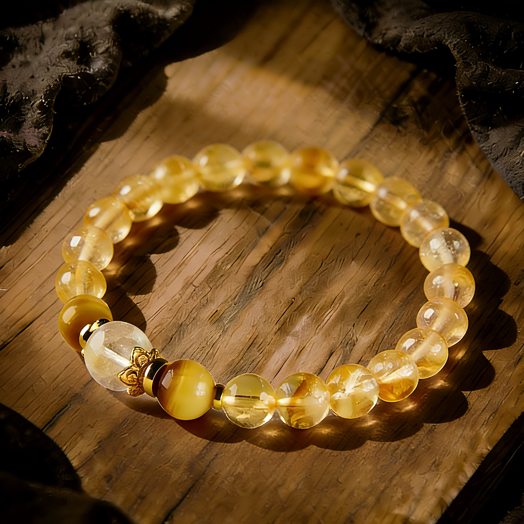 Pulsera de citrino de la pirámide de la riqueza de la montaña Wudang