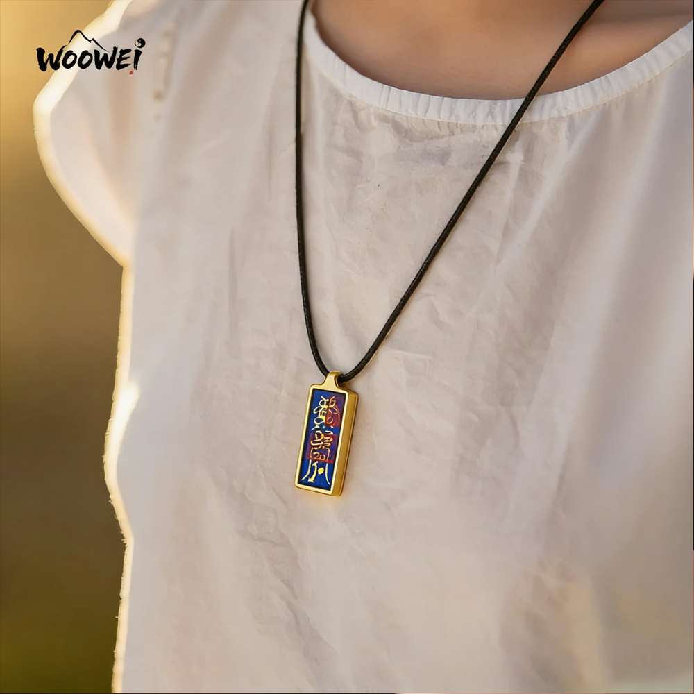Pendentif de prospérité | Talisman taoïste peint à la main