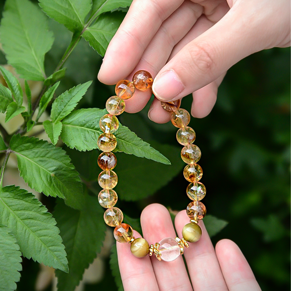Pulsera de citrino de la pirámide de la riqueza de la montaña Wudang