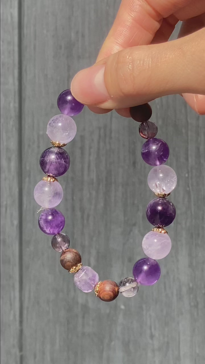 Pulsera de cristal de energía de fuego de la montaña Wudang
