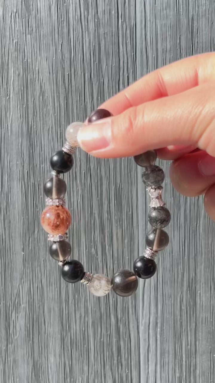 Pulsera de cristal de elemento agua de diseño