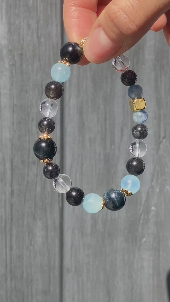 Pulsera de cristal de energía acuática de la montaña Wudang