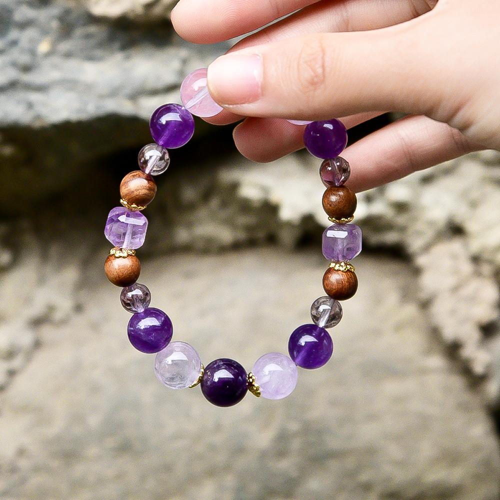 Pulsera de cristal de energía de fuego de la montaña Wudang