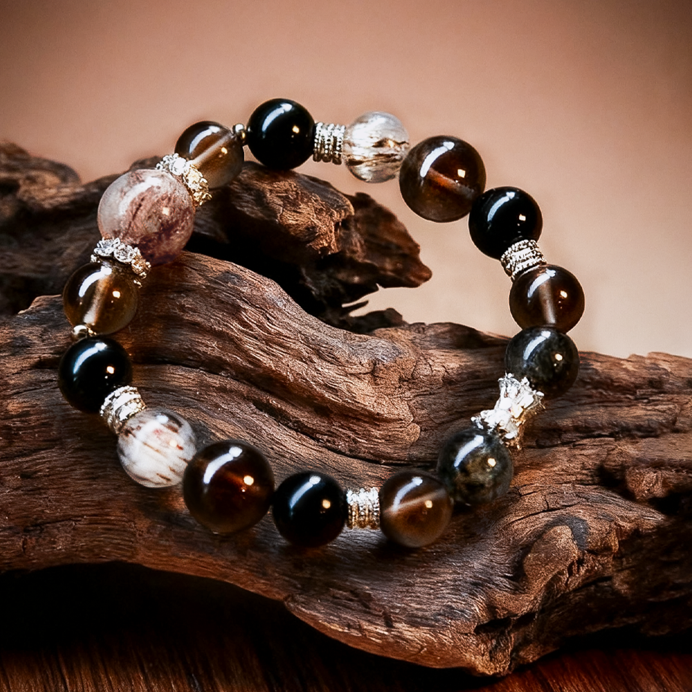 Pulsera de cristal de elemento agua de diseño