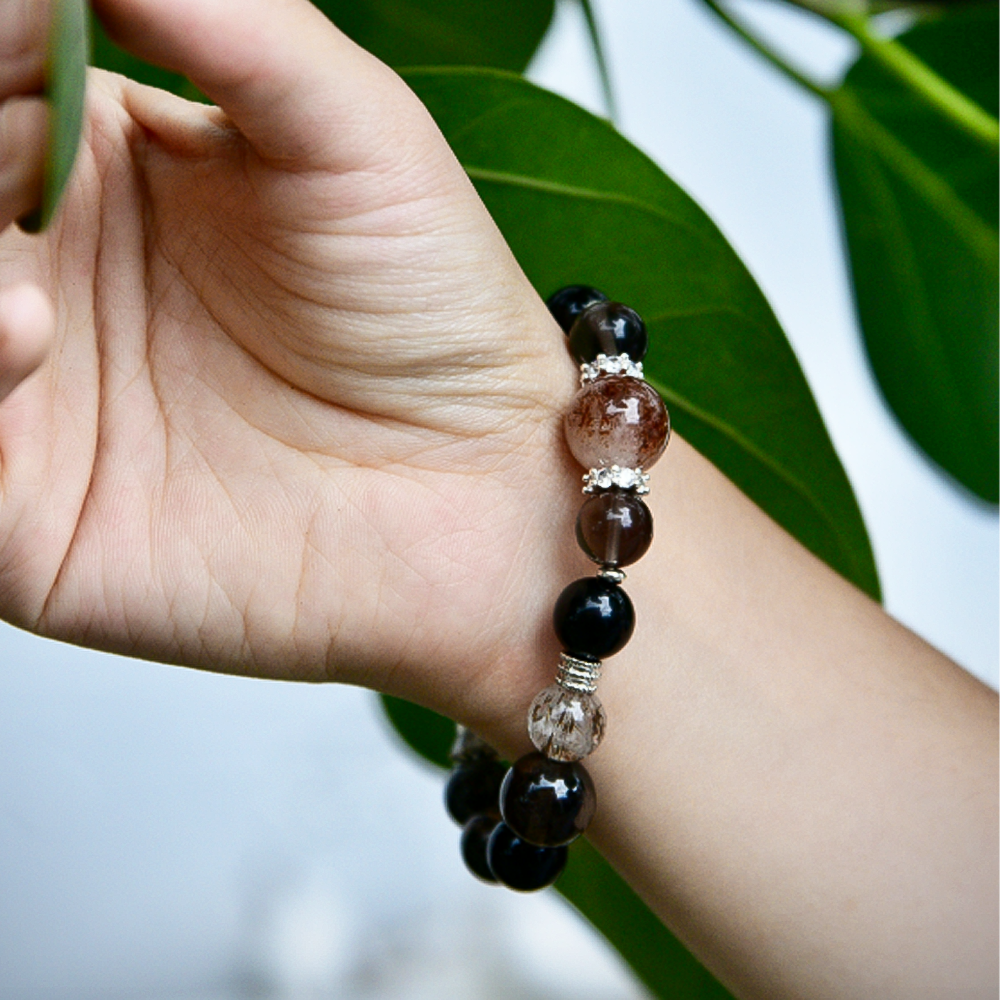 Pulsera de cristal de elemento agua de diseño