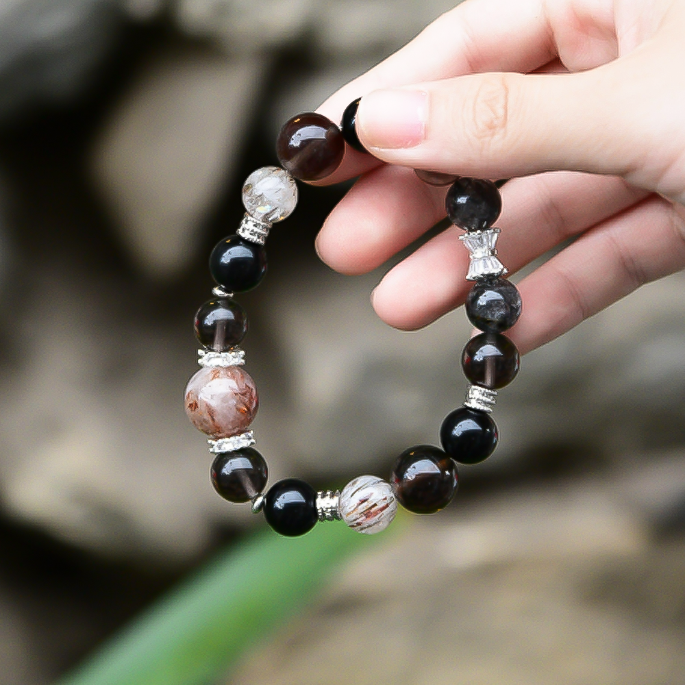 Pulsera de cristal de elemento agua de diseño
