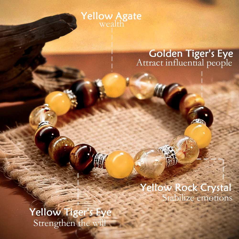 Pulsera de cristal con elementos de la Tierra de diseñador 